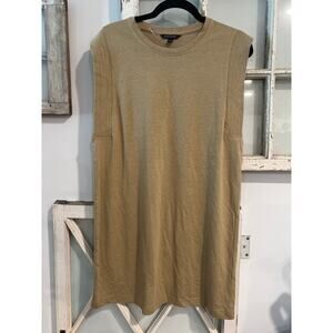 Banana Republic size medium Utility Tank Dress in a khaki beige color